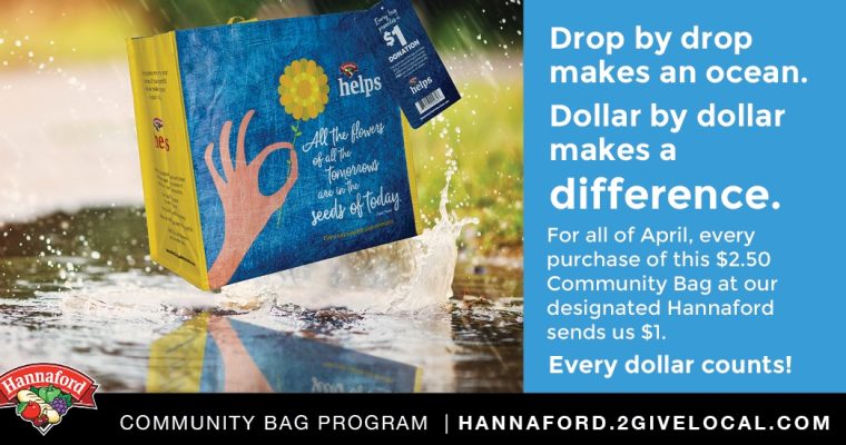 April Community Bags at Hannaford benefit Chaffee